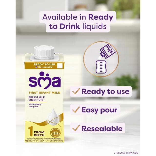 SMA First Infant Baby Milk Powder Formula from birth 1.2kg (2x600g) - gallery image 4