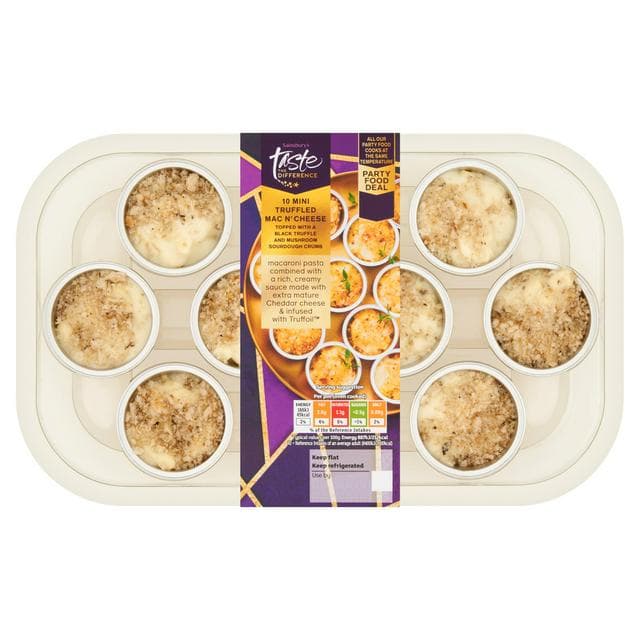 Sainsbury's Mini Truffled Mac N Cheese, Taste the Difference x10 210g - gallery image 1