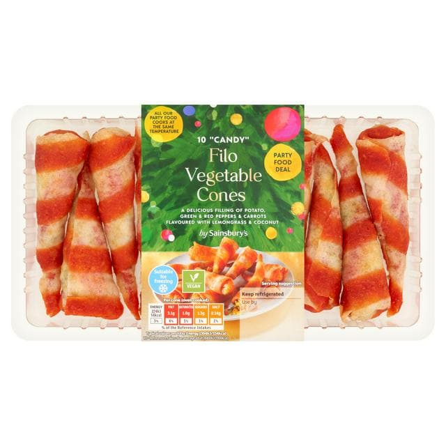 Sainsbury's Candy Filo Vegetable Cones x10 180g - gallery image 1