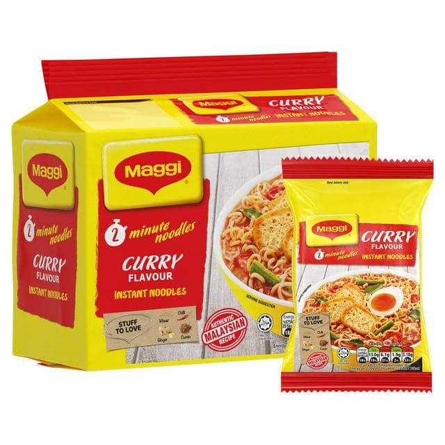 Maggi Curry Flavour Instant Noodles 5x79g - gallery image 1
