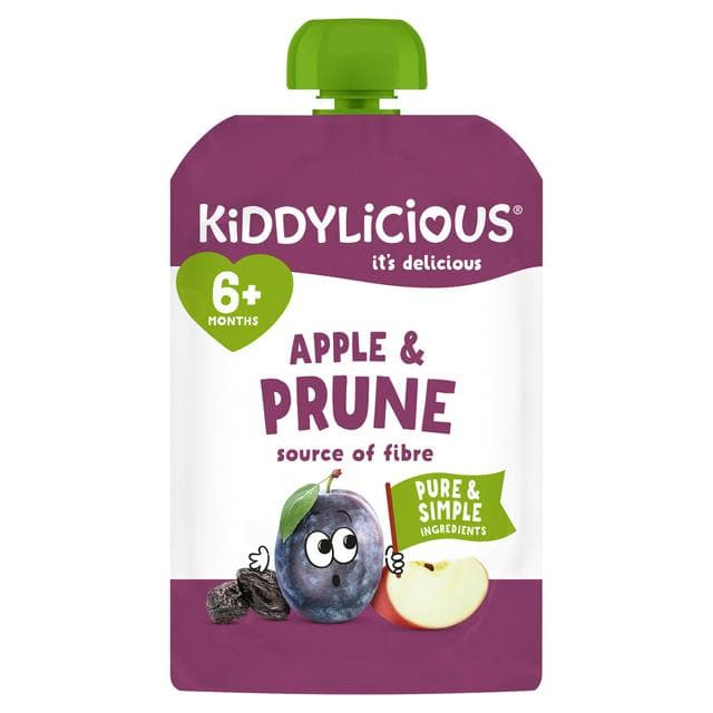 Kiddylicious Apple & Prune Pouch Baby Food 100g - gallery image 1