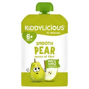 Kiddylicious Smooth Pear Pouch Baby Food 100g