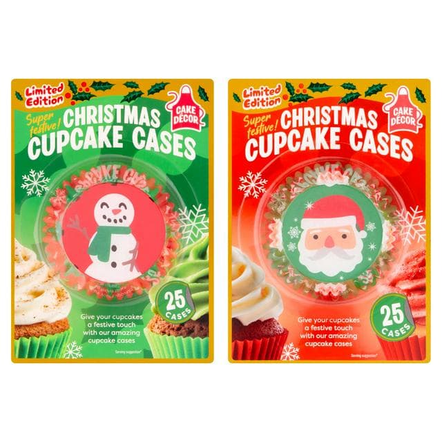 Cake Décor 25 x Christmas Cupcake Cases - gallery image 1