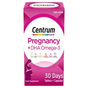 Centrum Pregnancy Vitamins with DHA & Omega 3 30 Day Supply