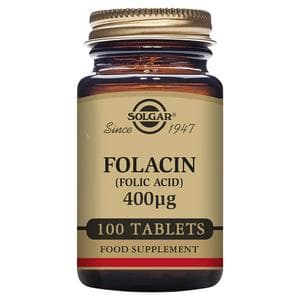 Solgar Folacin Folic Acid Tablets 400ug x100