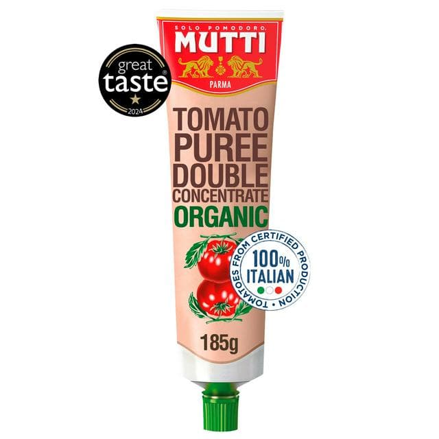 Mutti Organic Double Concentrate Tomato Puree 185g - gallery image 1