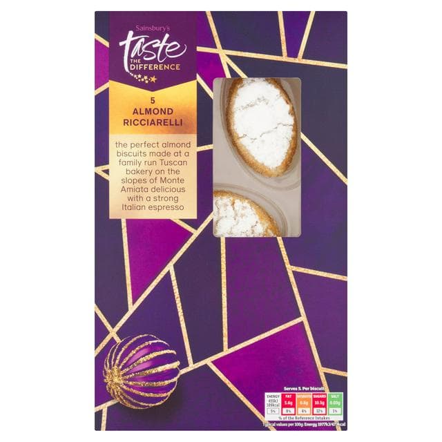 Sainsbury's 5 x Almond Ricciarelli, Taste the Difference 115g - gallery image 1
