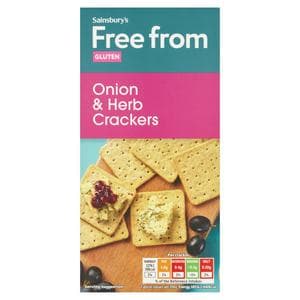 Sainsbury's Free From 137g Onion & Herb Crackers