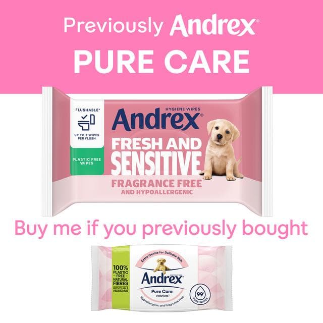Andrex Fresh & Sensitive Flushable Moist Toilet Tissue Wipes Quad Pack 4x30 - gallery image 4