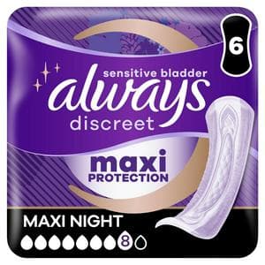 Always Discreet Ultimate Night Incontinence Pads x6