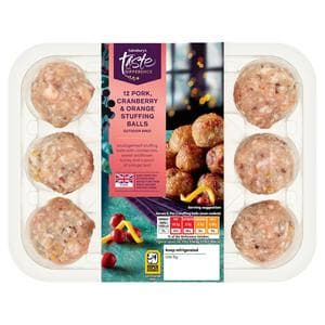 Sainsbury's Pork Cranberry & Orange Stuffing Balls, Taste the Difference x12 360g