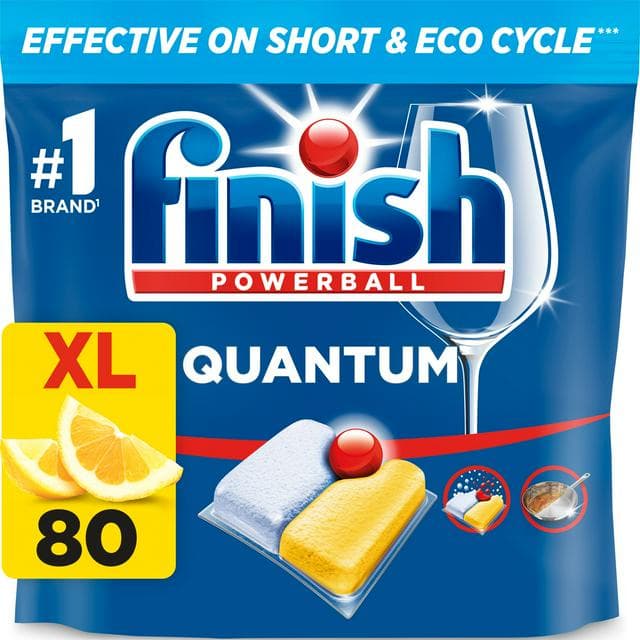 Finish Quantum All In One Dishwasher Tablets Lemon x80 - gallery image 1