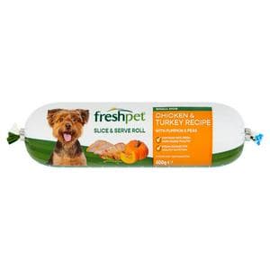 Freshpet Small Dog Chicken & Turkey Recipe with Pumpkin & Peas 400g