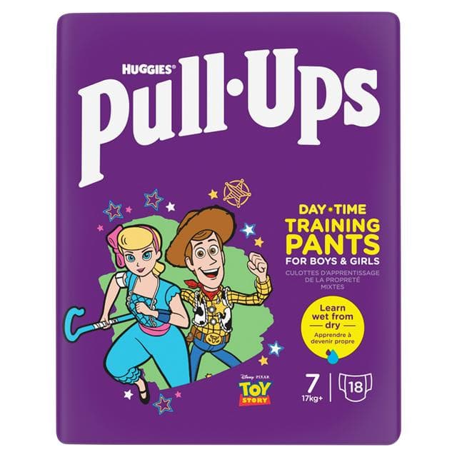 Huggies Pull Ups Day Time Pants for Boys & Girls, Size 7, 17kg+ x18 - gallery image 1