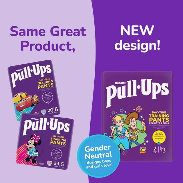 Huggies Pull Ups Day Time Pants for Boys & Girls, Size 7, 17kg+ x18 - gallery image 3