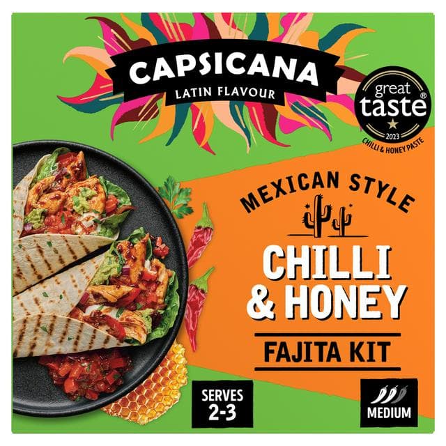 Capsicana 335g Mexican Chilli & Honey Fajita Kit - gallery image 1