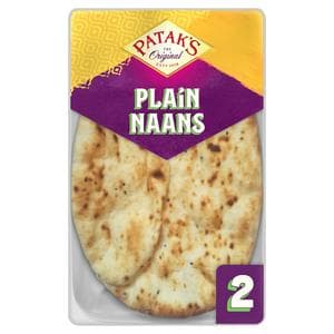 Patak's Plain Naan Breads x2