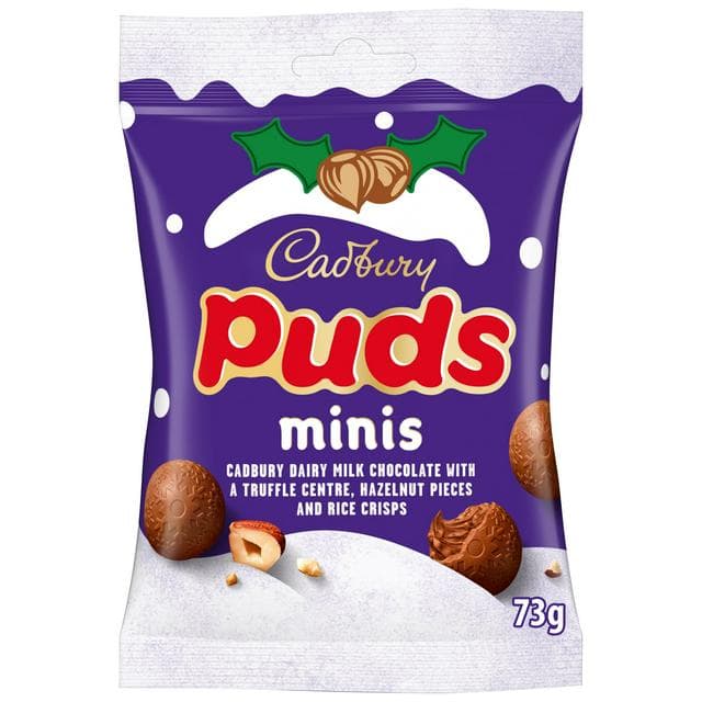 Cadbury Puds 73g Mini Chocolate Bag with Hazelnuts - gallery image 1