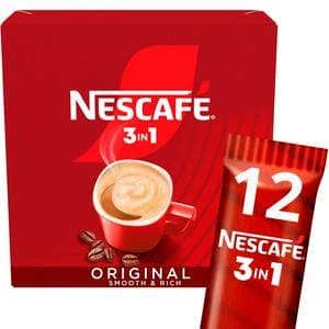 Nescafe Original 3 in 1 Instant Coffee Sachets 12x16g