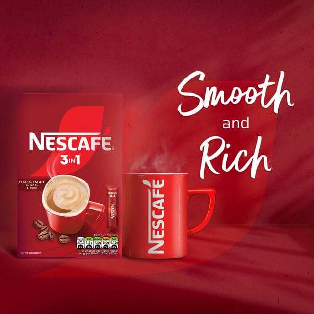 Nescafe Original 3 in 1 Instant Coffee Sachets 8x16g - gallery image 3
