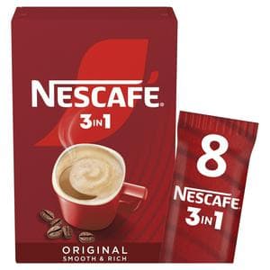 Nescafe Original 3 in 1 Instant Coffee Sachets 8x16g