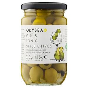 Odysea 310g Gin & Tonic Style Olives (135*)