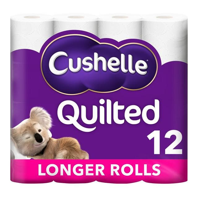Cushelle Quilted Toilet Rolls 50% More Sheets x12 - gallery image 1