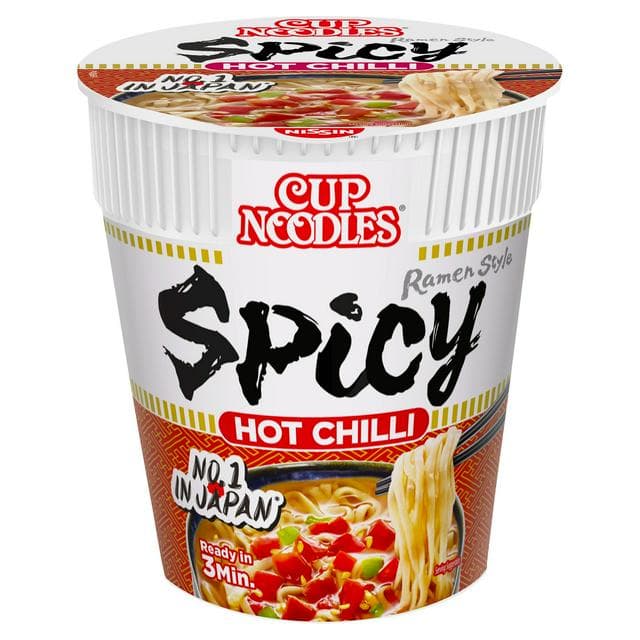 Nissin Cup Noodles Spicy Hot Chilli Instant Ramen Pot 66g - gallery image 1