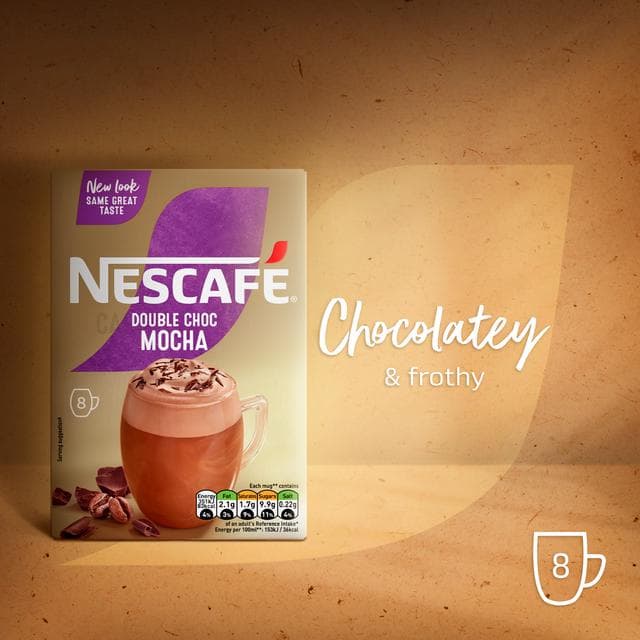 Nescafe Double Choc Mocha Instant Coffee Sachets x7 146.3g - gallery image 3
