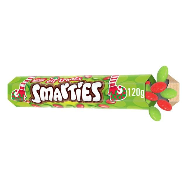 Smarties Elf Treats Milk Chocolate Giant Tube 120g - gallery image 1