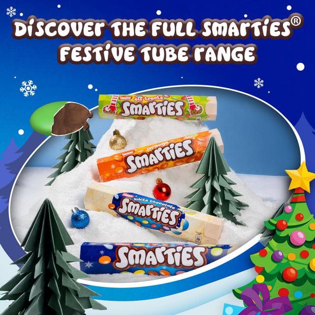 Smarties Elf Treats Milk Chocolate Giant Tube 120g - gallery image 3