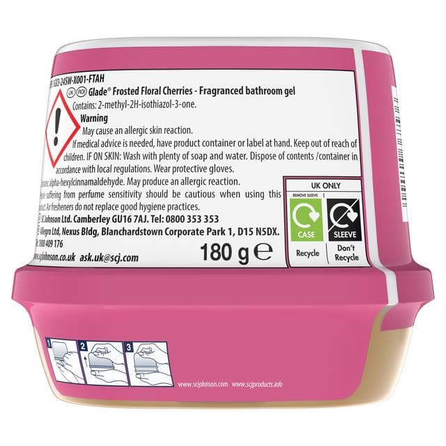 Glade Bathoom Gel Air Freshener Floral Cherries 180g - gallery image 2