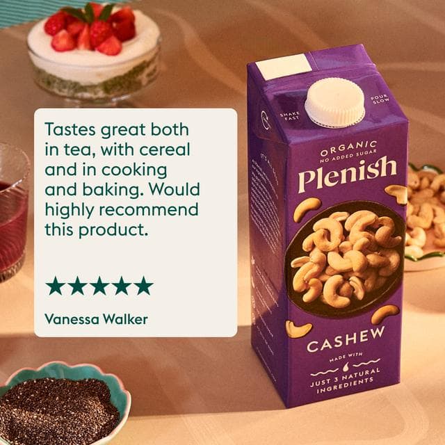Plenish 1L Long Life Dairy Free Organic Cashew Drink - gallery image 5
