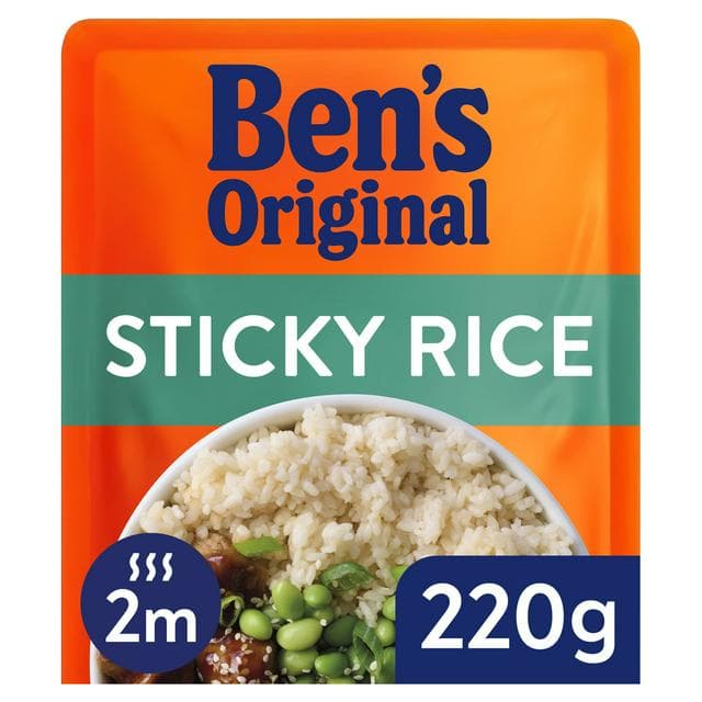 Bens Original Sticky Rice Microwave Rice 220g - gallery image 1