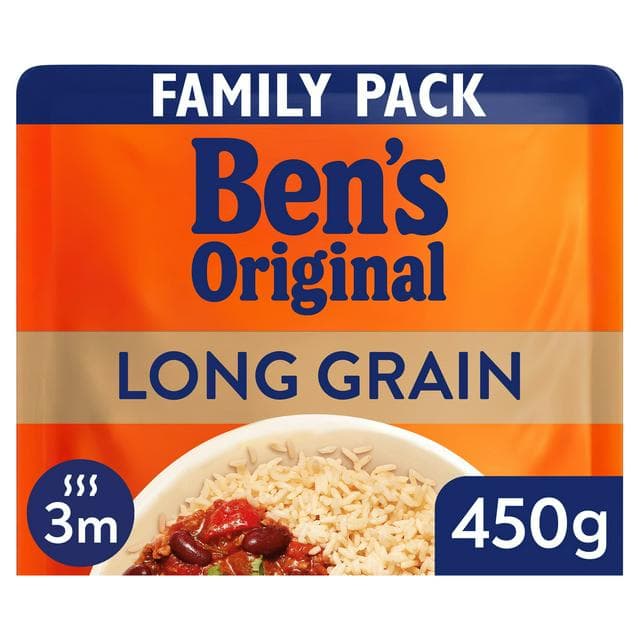 Bens Original Long Grain Microwave Rice Family Pack 450g - gallery image 1