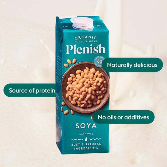 Plenish 1L Long Life Dairy Free Organic Soya Drink - gallery image 3