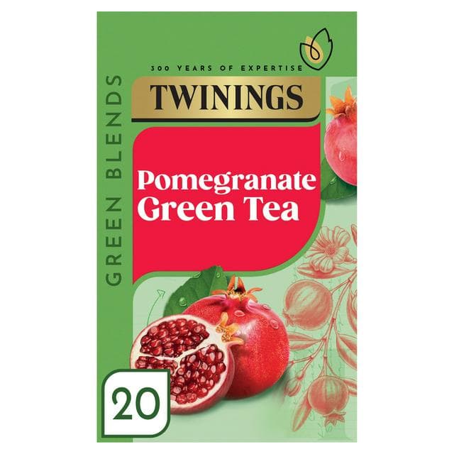Twinings Pomegranate Single Green Tea Bags x20 40g - gallery image 1