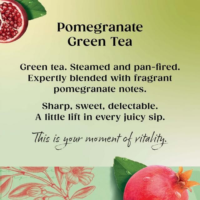 Twinings Pomegranate Single Green Tea Bags x20 40g - gallery image 2