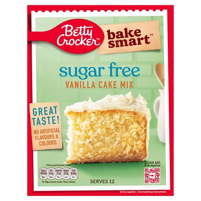 Betty Crocker Bake Smart Sugar Free Vanilla Cake Mix 350g - gallery image 1