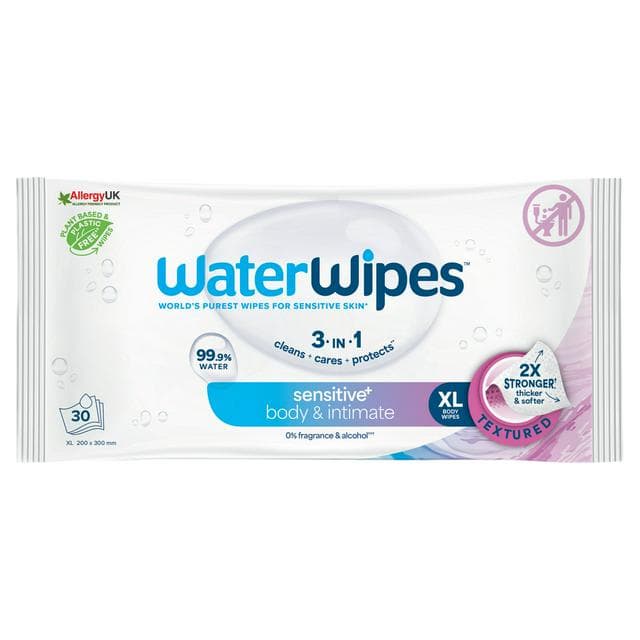 WaterWipes Adult Care Incontinence Sensitive Wipes x30 - gallery image 1