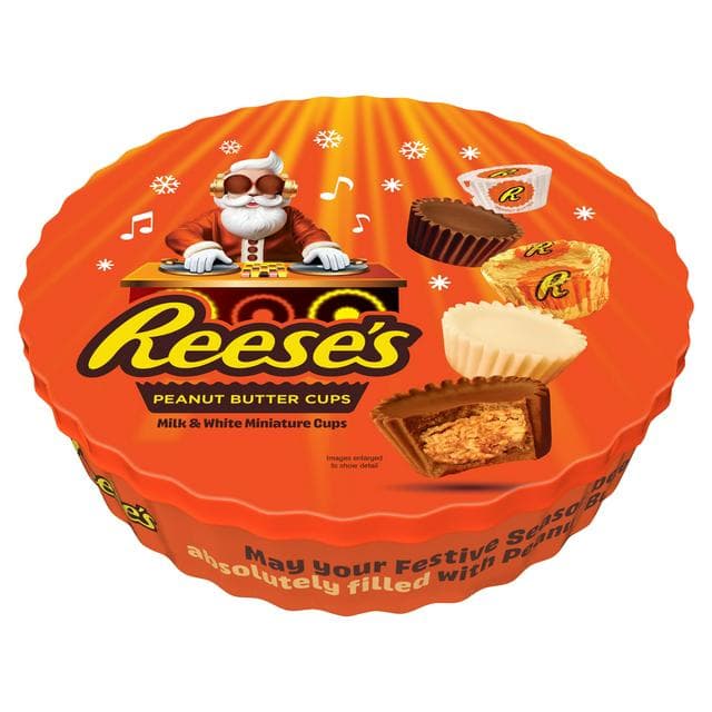 Reese's 309g Peanut Butter Miniatures Christmas Gift Tin - gallery image 1