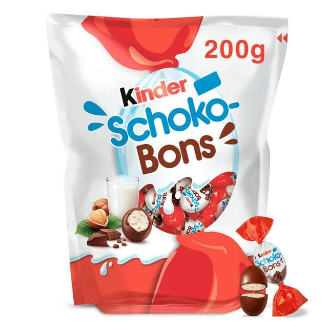 Kinder Milk Chocolate & Hazelnut Schoko Bons 200g - gallery image 1