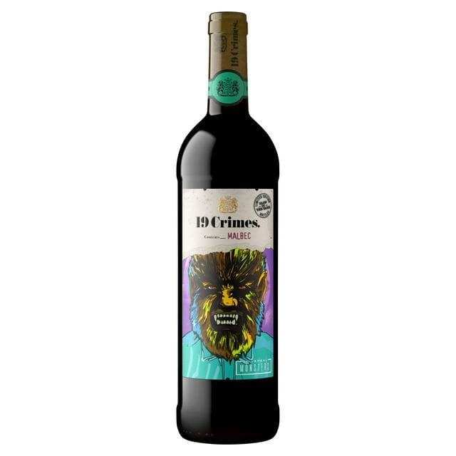19 Crimes Malbec Red Wine 75cl - gallery image 1