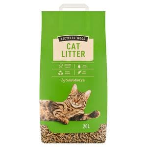 Sainsbury's Recycled FSC Wood Cat Litter 20L