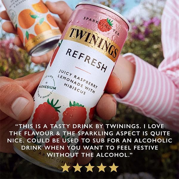 Twinings 250ml Refresh Juicy Raspberry Lemonade with Hibiscus Sparkling Tea - gallery image 4