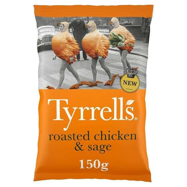 Tyrrells Roasted Chicken & Sage Sharing Crisps 150g - gallery image 1