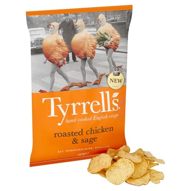 Tyrrells Roasted Chicken & Sage Sharing Crisps 150g - gallery image 2