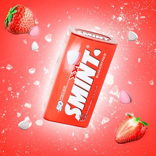 Smint XXL Sugarfree Strawberry Flavour Mints Pieces x50 35g - gallery image 5