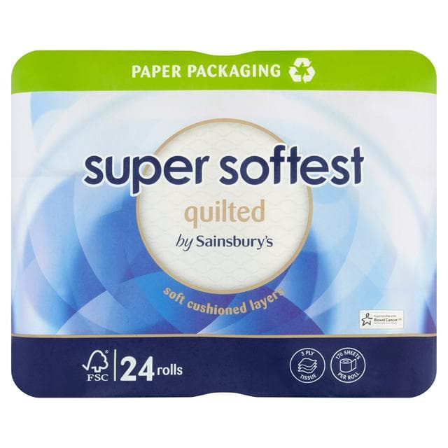 Sainsbury's Super Soft Quilted Toilet Tissue x24 - gallery image 1