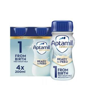 Aptamil Advanced 1 First Infant Milk From Birth 4x200ml